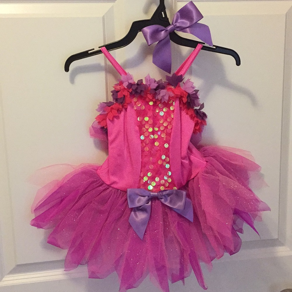 Pink and purple dance costume